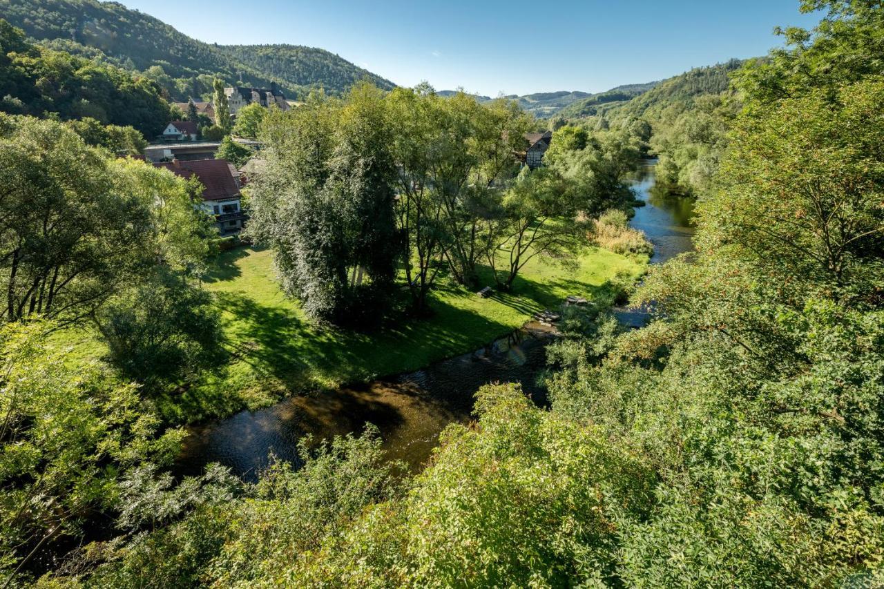 Saalfeld Saale Hotel & Ferienwohnungen Bohlenblick מראה חיצוני תמונה